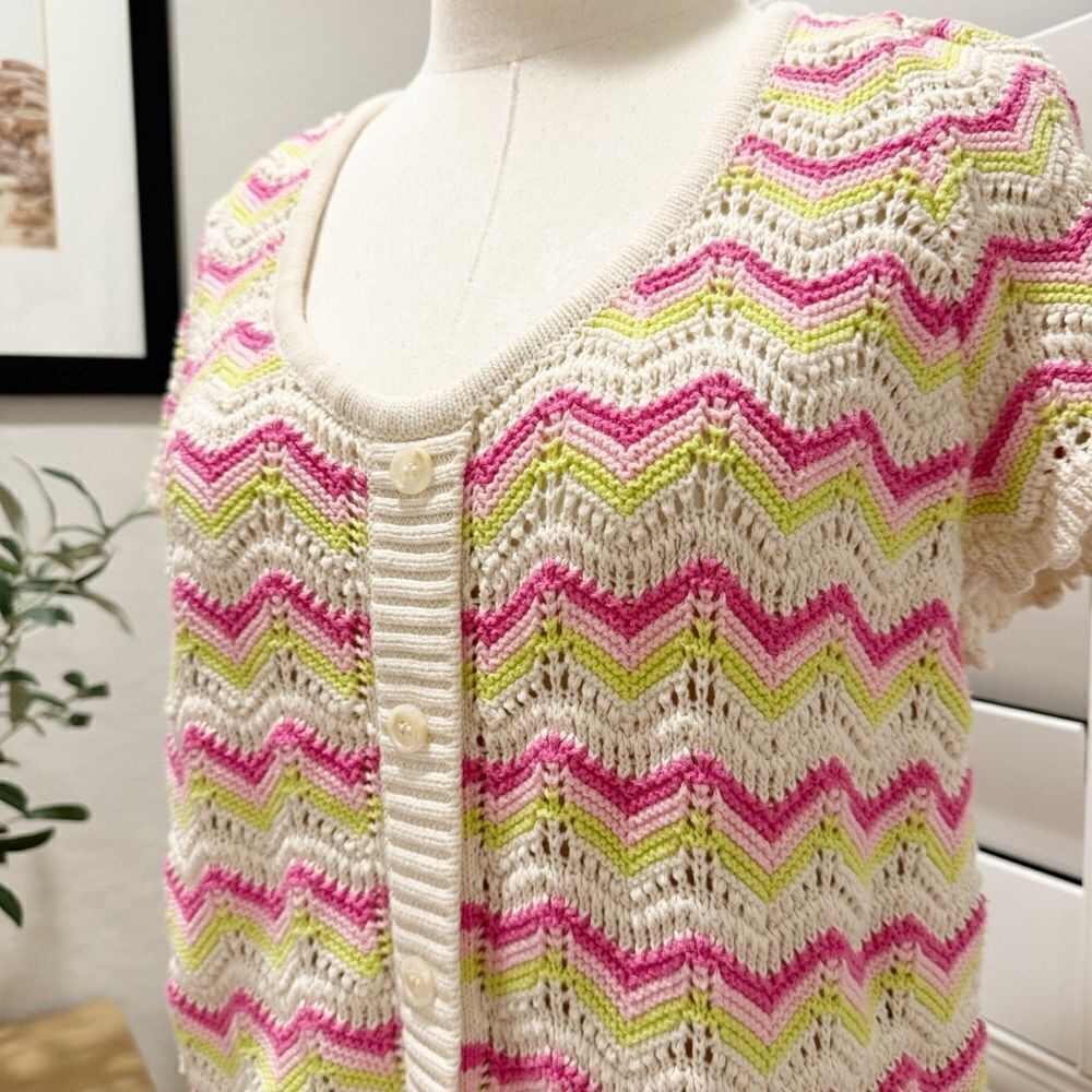 Torrid Pointelle Pullover Flutter Sleeve Sweater … - image 8